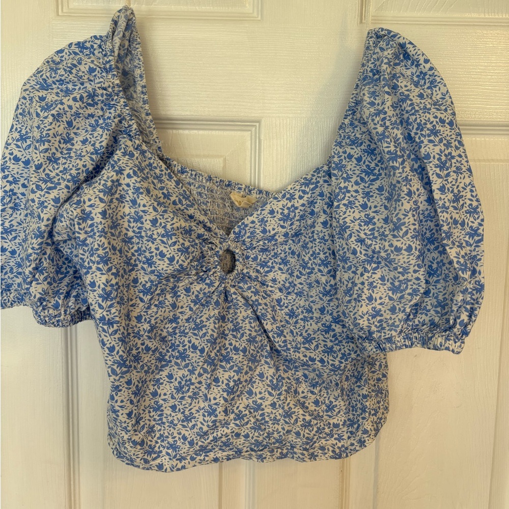 Blue & White Blouse